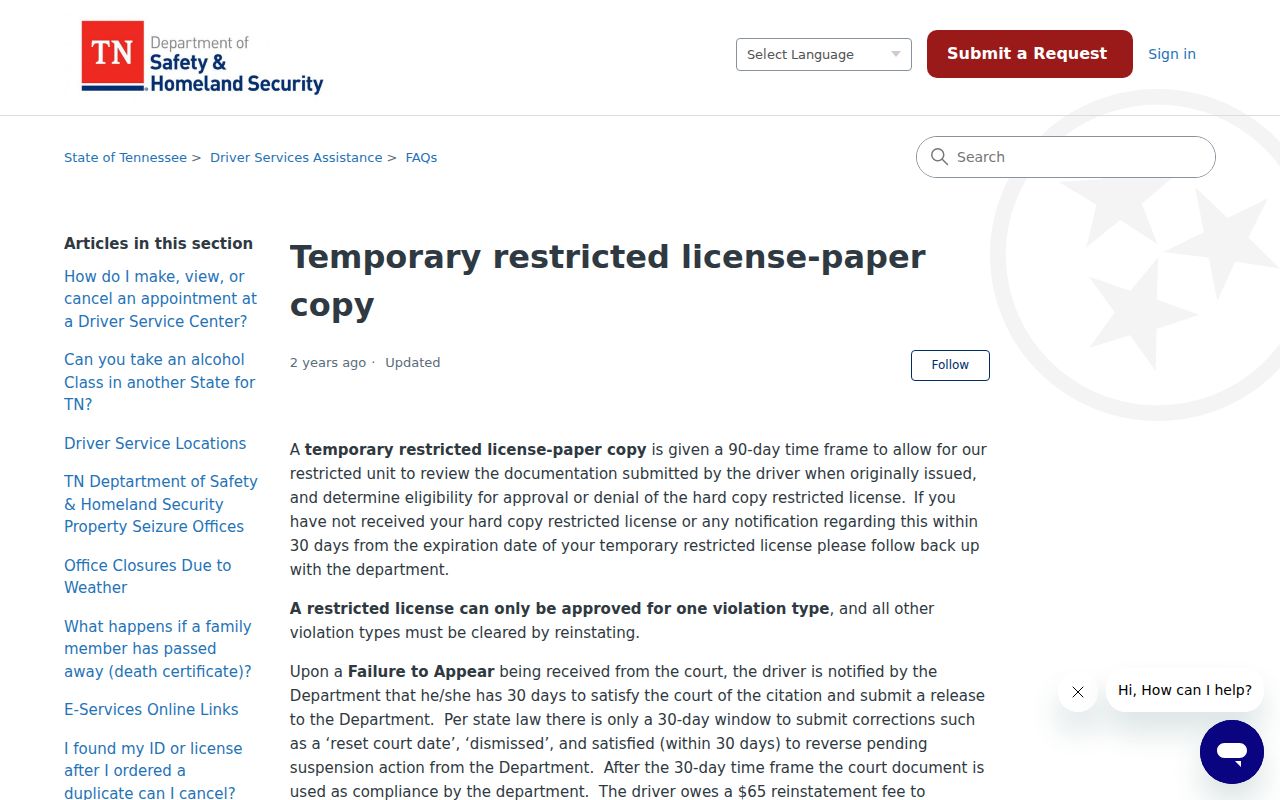 Crockett County active warrant search, Tennessee FTA compliance guidance