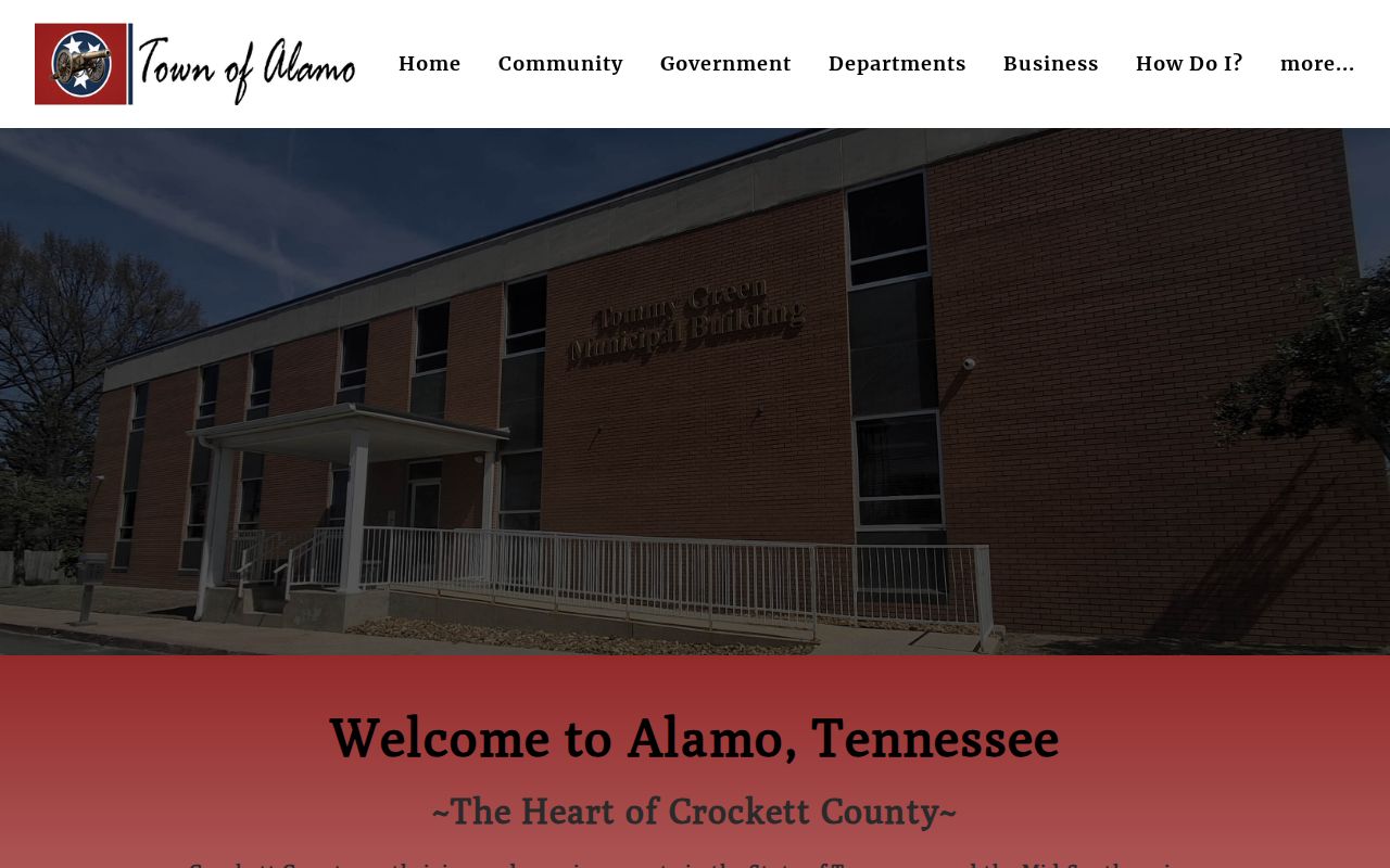 Alamo warrant records, official town history and contact page