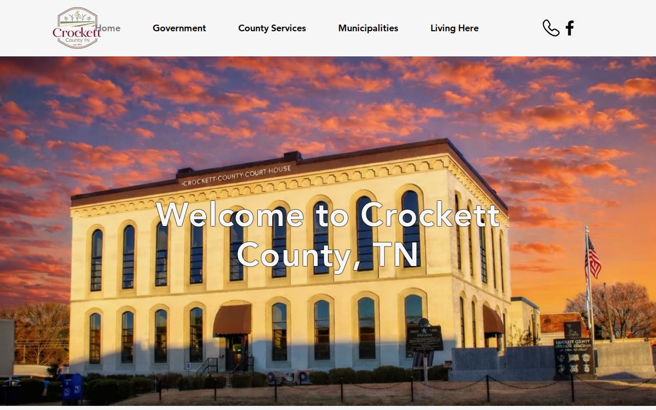 Crockett County warrant records, county government contact information