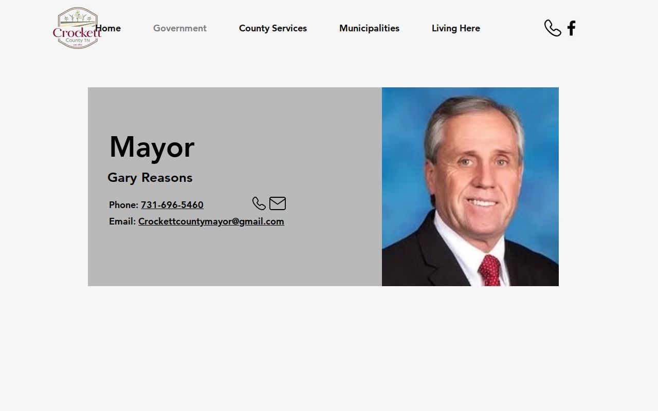 Crockett County official government offices directory